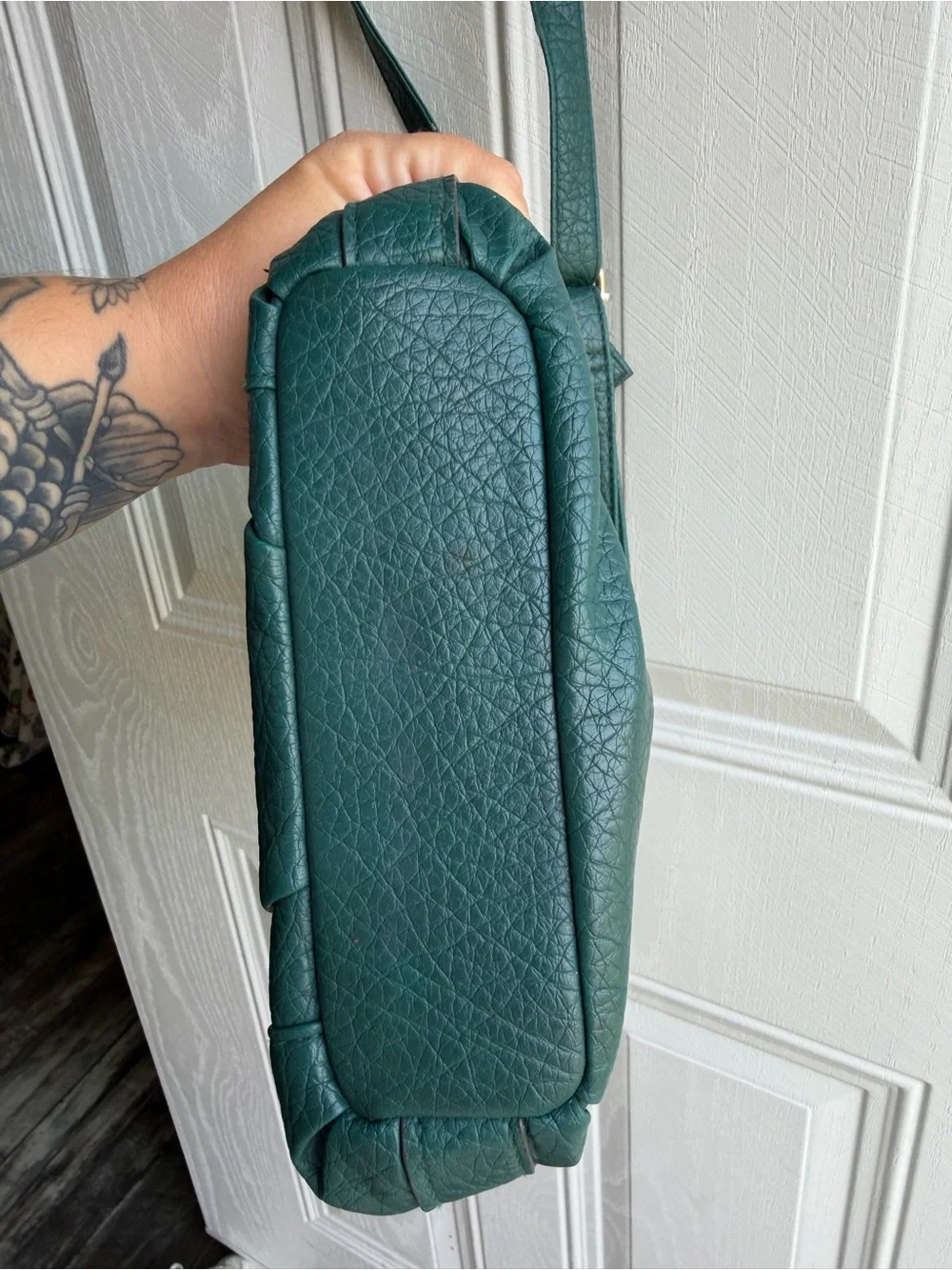 Rosetti Teal Green Crossbody Bag Faux Leather Y2K Boho Multi Pocket Purse